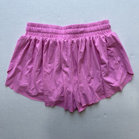 2 Luogongzi Womens Flowy Running Skorts Gym Yoga Activewear Shorts Pink / Blue S - Picture 3 of 13